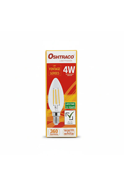 Oshtraco Led Lamp 4w Ac220-240v E14 Warm White clear filament