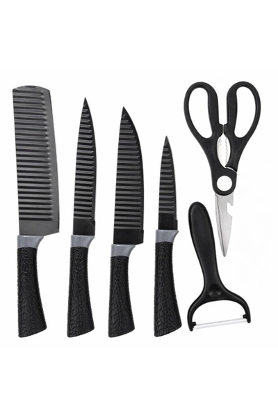 Deliny Set de 6 cuțite de bucătărie cu foarfecă și decojitor, 28 x 9 cm