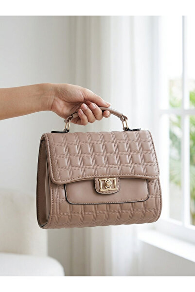 Finelook Elegant Grid-Quilted Top-Handle Bag – Women Bag.