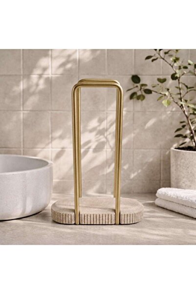 PAN HOME Verona Polyresin Towel Holder 18x8x25cm - Beige