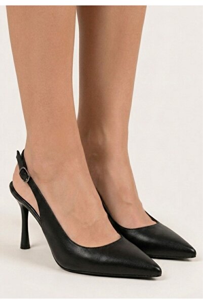 Generic Brand Kentay Black Leather Heeled Shoes