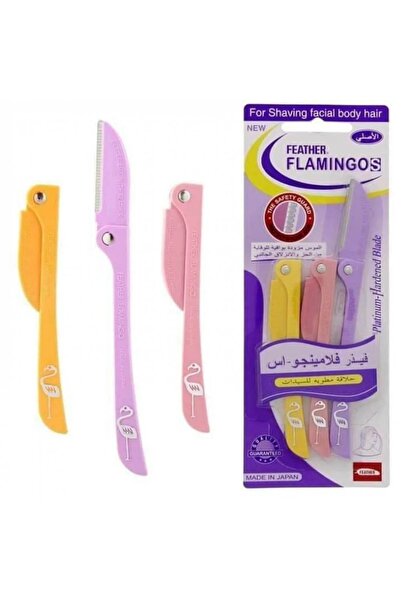 Flamingo شفرات حلاقة فيذر فلامنجو الأصلية مع علامة مائية لحلاقة الوجه والجسم