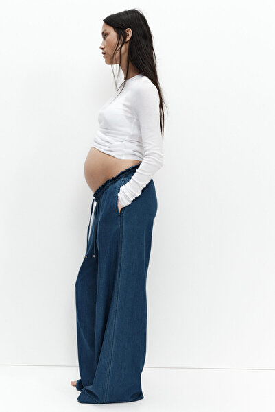 H&M MAMA Kese Kağıdı Belli Geniş Pantolon