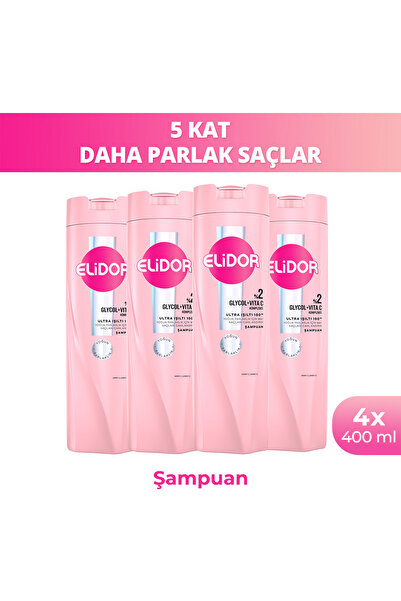 Elidor Saç Bakım Şampuanı Ultra Işıltı 400 ml x4