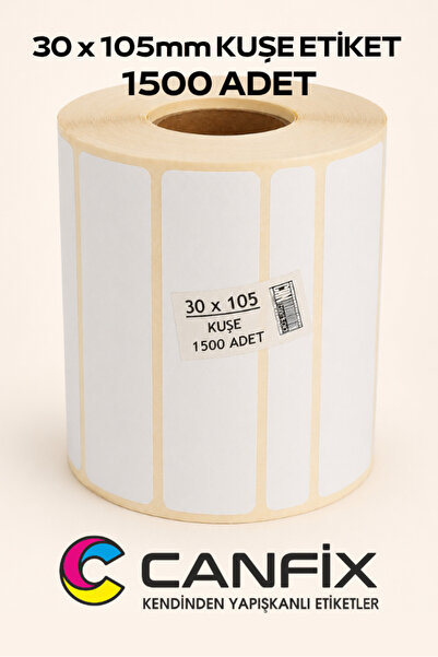 Canfix 105x30 mm Yapışkanlı Etiket Klasör Arşiv Etiketi 1500 Adet