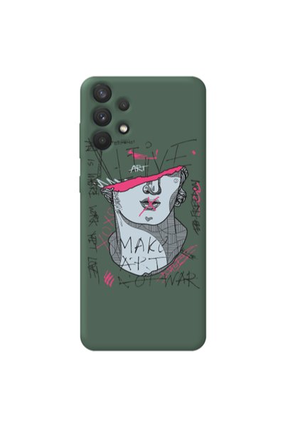 Other Samsung A32 4G Make art Dark Green Colored Silicone TPU Θήκη