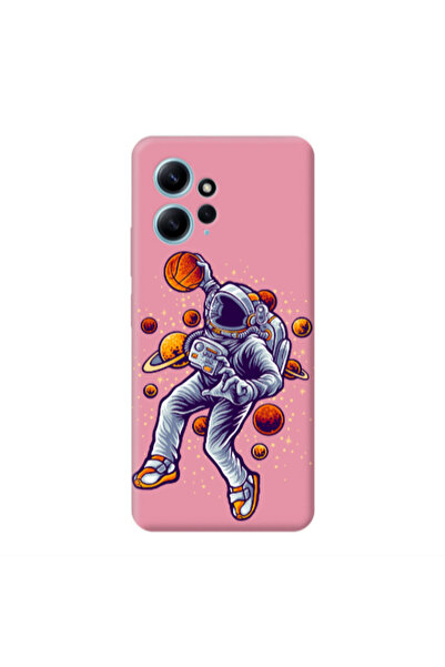 Other Xiaomi Redmi Note 12 4G Space Basketball Pink Colored Silicone TPU Θήκη