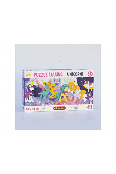 Mimorello Joc educativ - Puzzle lung - Unicorni, - Editoare