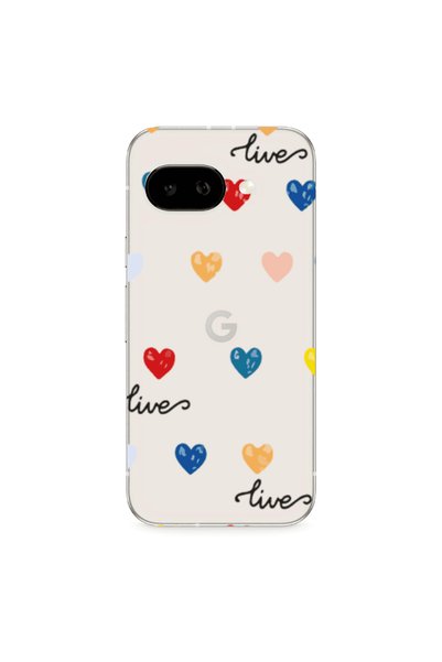 Other Google PIXEL 9A Heart Lives Transparent Silicone TPU Θήκη