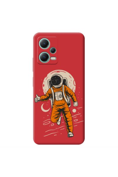 Other Xiaomi Redmi Note 12 Pro 5G Hitchhike Red Colored Silicone TPU Θήκη