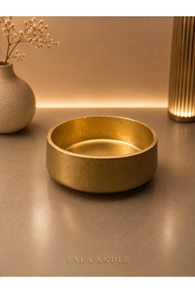 Gold Yuvarlak Alçı Kase