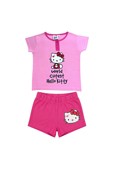 Hello Kitty Pijamale copii, mânecă scurtă, 100% bumbac, roz, Hero,