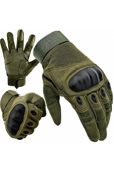 EBA Mănuși tactice pentru motocicletă și airsoft, XL, Verde oliv, Protecție d...