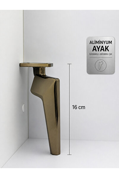 GÜNEŞLER 16 CM PRİZMA BRONZ - ALİMİNYUM AYAK - KOLTUK AYAĞI