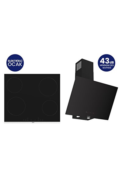 Ferre Siyah Elektrikli Vitroseramik Silentart 2'li Ankastre Set ES261+D077-SA