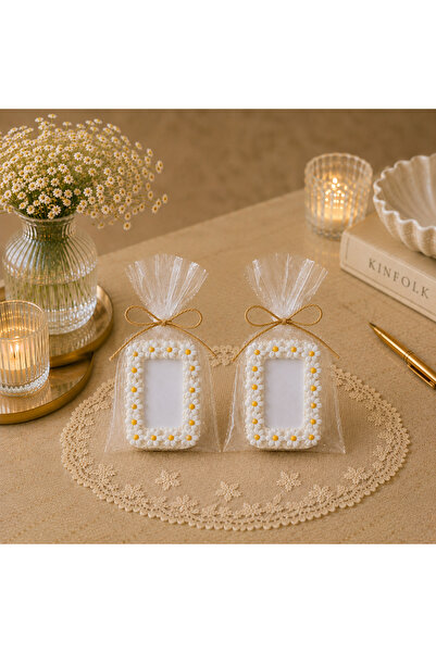 İDC ANI 50’Lİ Paket Taş Tozu Magnet Çerçeve Seti Doğum Günü, Baby Shower, Niş...
