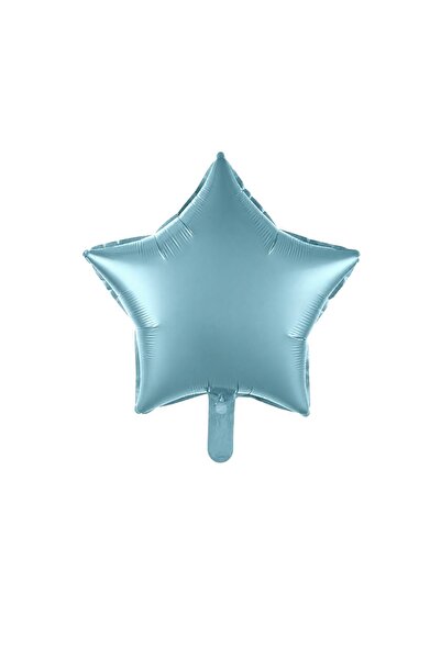 Patladı Gitti Turquoise Blue Star Foil Balloon 45 cm – Baby Kids Party Celebr...