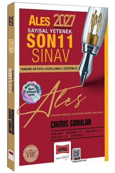 Yargı Yayınları Yargı 2027 ALES VIP Sayısal Yetenek Çıkmış Sorular Son 11 Sın...
