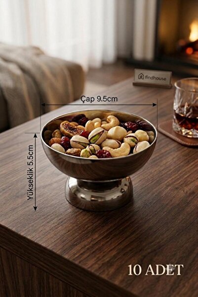 findhouse Paslanmaz Çelik 10lu Takım Sunumluk Ayaklı Pilav Ölçeği , Dondurma ...