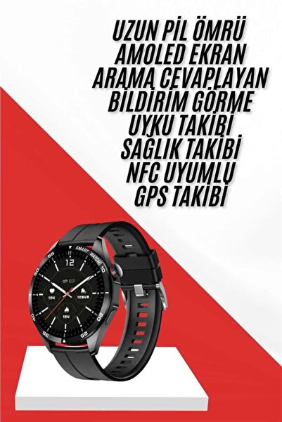 Kanonik Education Smart Watch Multi-Function Amoled Screen Compatible with Io...