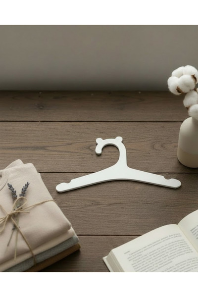 ih ihra Set of 7 Wooden Baby Clothes Hangers - Children's Hangers for Wardrobe