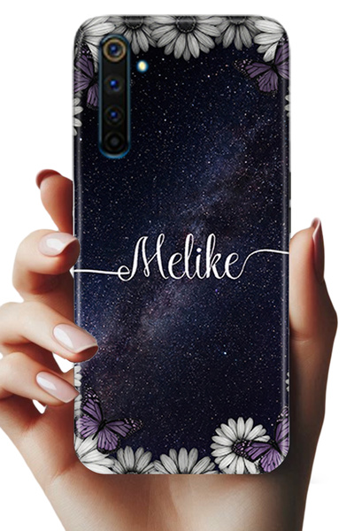realme 6 Kılıf - İsimli Yazılı Kişiye Özel Kişileştirelebilir Kılıf Follow 0022
