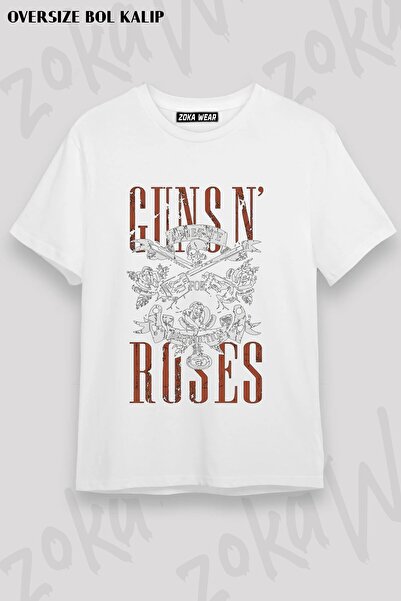 ZOKAWEAR Μπλουζάκι Unisex Loose Fit Guns N Roses v57 με στάμπα