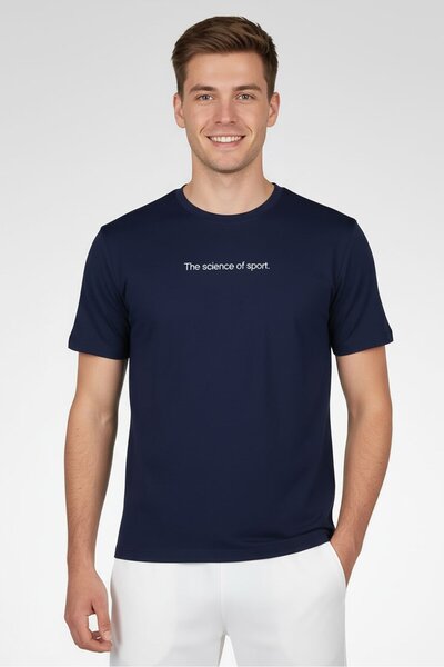 adidas Men Sportswear Fit Short Sleeve Outdoor T-Shirt, Navy