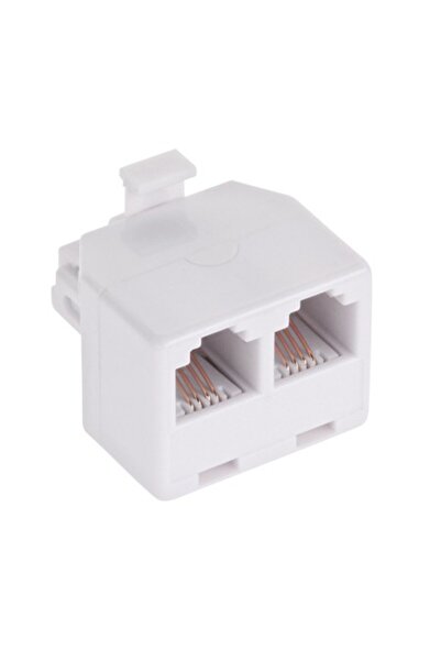 Lechpol Conector adaptor telefonic 6P4C tată la 2x 6P4C mamă