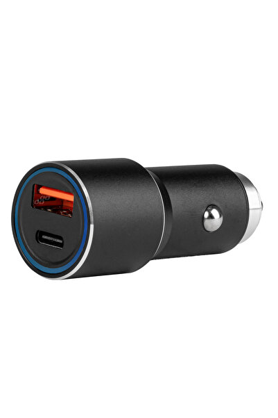 AMIO Incarcator auto din aluminiu PCH PRO-08 USB-C+USB 38W Incarcare rapida 1...