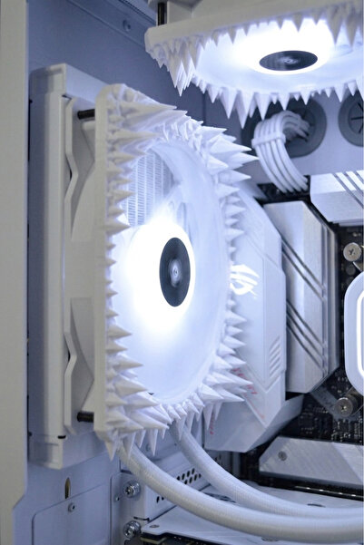 Kınık Buz 120x120 mm Beyaz Çerçeveli Oyun PC aksesuarı , Masaüstü Bilgisayar ...