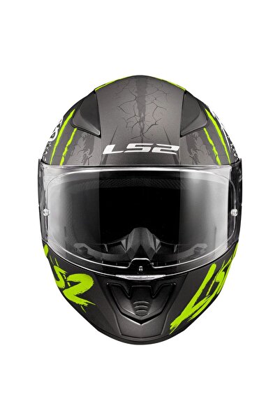 LS2 RAPID 2 RAVEN MAT SİYAH-GRİ-NEON SARI KASK