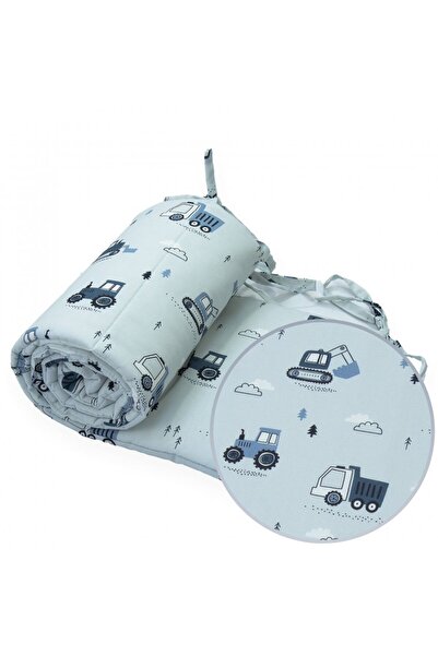 Kersten Protectie laterala pentru patut copii Kerstin Excavatoare gri 180 x 3...