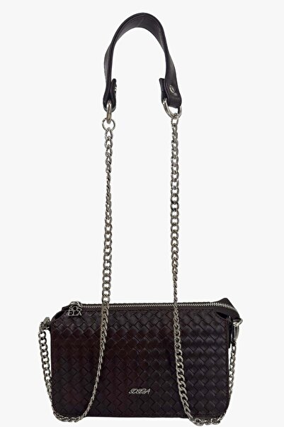 SOSELA 67-7202 Women's Patterned Brown Crossbody Bag