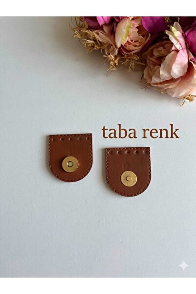 zg hobi aksesuar Oval Sew-On Magnet Made of Faux Leather for Knitted Bags