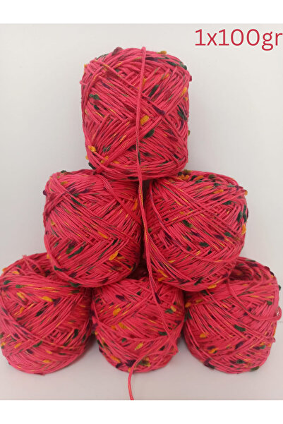 İPEK YÜN İPLİK DÜNYASI Cotton Acrylic Knitting Yarn (Dark Yavruağzı, Pink, Po...