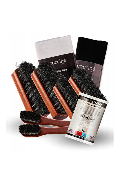 Coccine Set de ingrijire a incaltamintei, Coccine, 9 in 1, Perii, Servetele u...