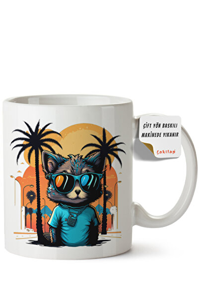 ET ERTAPASSAGE original creative designs Cat Design Printed Porcelain Mug (Do...