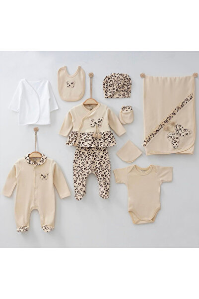 Hülya's MIND Leoparli Baby Girl 10 Piece Hospital Discharge Set