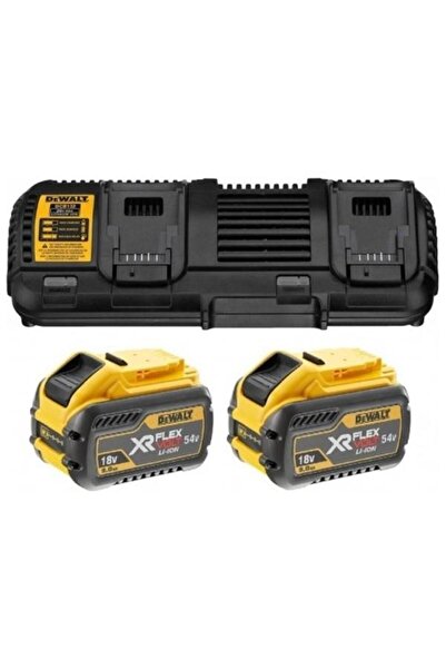 Dewalt Комплект Li-Ion батерии Flexvolt 2x 54V 9Ah със зарядно устройство DCB132