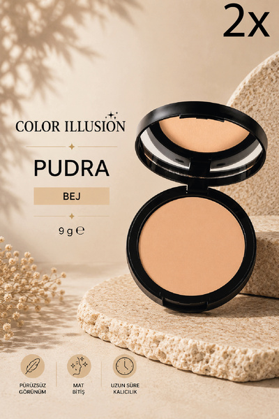 Huncalife Color Illusion Pudra Bej 9 gr 2 Adet
