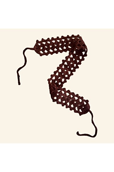 El Yapımı Yazlık Bohem Saç Bantı %100 Cotton /Bohem Aksesuar/Yazlık Aksesuar/koyu kahve