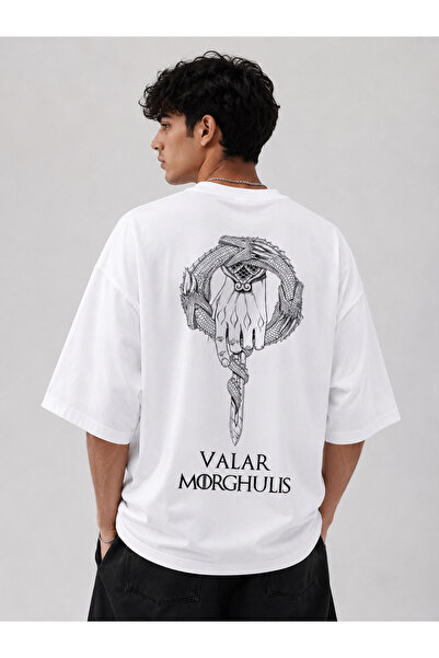 Nulivez Game of Thrones Valar Morghulis Printed Oversize Unisex T-Shirt |   F...