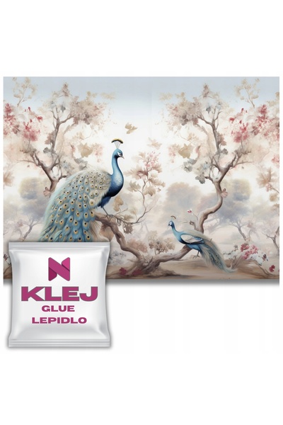 Naklejkomania Tapet Mural Pentru Sufragerie Pauni Decor Modern 260x390