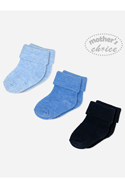 Mother's Choice By Styli Pack of 3 - Baby Cotton Turn Head Socks 0-6M