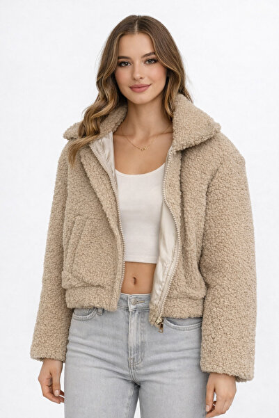 SCHERRER KADIN SPOR SHERPA TEDDY MONT – BEJ