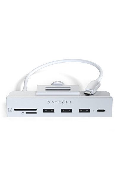 Satechi 24 inç iMac için Kelepçeli USB-C Çoklayıcı Hub – Gümüş