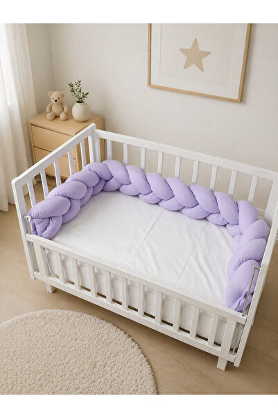 Baby Clime 290 cm Knitted Crib Protector 3-Sided Knitted Protection Mat - Cri...