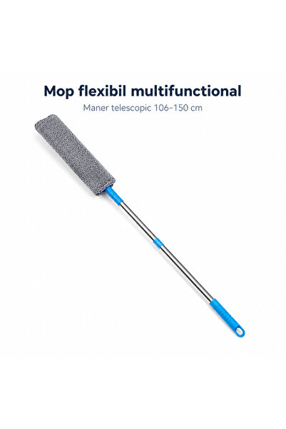 iTin Mop flexibil multifunctional, maner telescopic 106-150 cm, laveta microf...