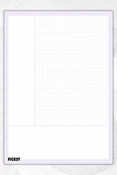 Ficksy A4 Notepad Checkered Notebook - 50 Sheets - Memopad - Notepad - Notepa...